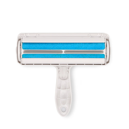 The roller, blue version, front view with the blue fabric side